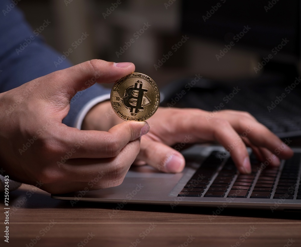 Poster male hacker hacking security firewall late in office