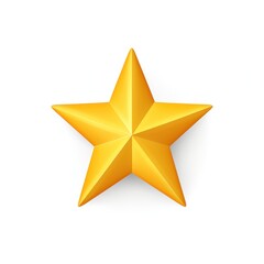 Obraz premium a yellow star on a white background