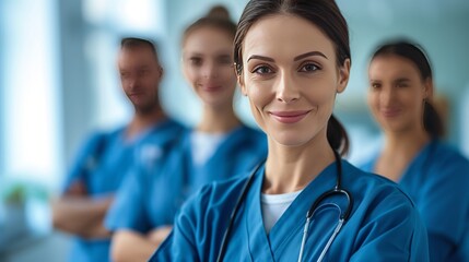 Member of the dedicated medical team that provides health care This image captures the professionalism and care within a healthcare facility. emphasizing a commitment to patient well-being