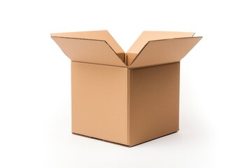 a cardboard box with a open lid