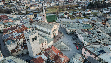 City centre of Bormio in Italy.