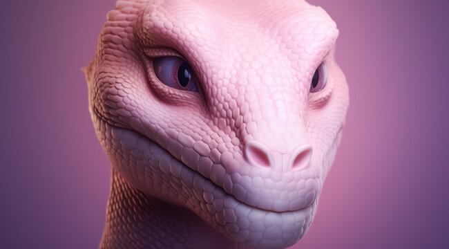 a close up of a pink lizard