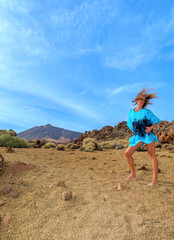 beautiful landscape on a windy day