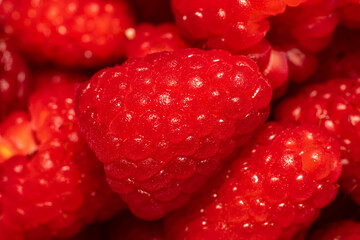 Close up of raspberries