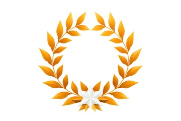 a white star and yellow leaves