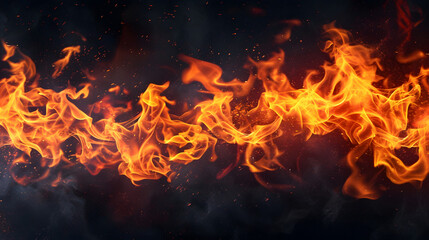 Fototapeta premium fire on the dark background