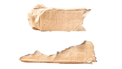 close up of a piece of cardboard on white background with clipping path