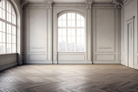 Photo illustration 3d rendering large luxury modern bright interiors living room mockup