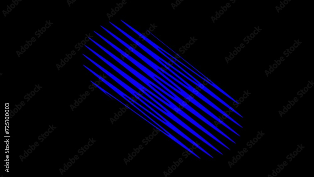 Poster animation of glowing neon lines powerful electrical discharge causing blur and noise fast moving str