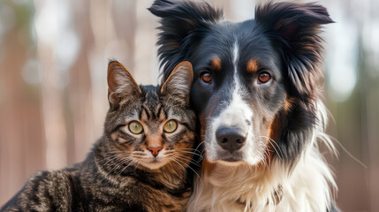 Dog and cat together
