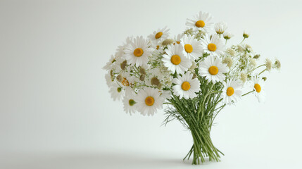 Vase Filled With White and Yellow Flowers