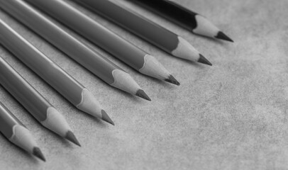 sharp pencils black and white background abstraction