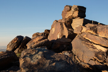 Geological rock formations south mountains Phoenix - 725101837