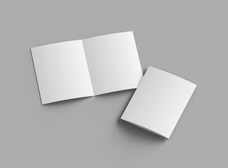 Blank Half Fold US letter brochure render to present your design