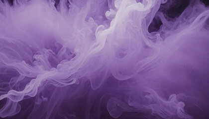 Purple Abstract Background with Swirling Clouds of Smoke