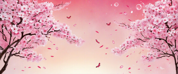 Cherry Blossom Spring Banner