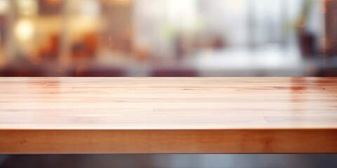Blurred kitchen counter with table top.