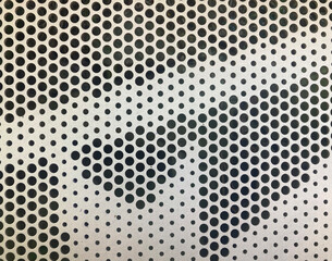 Gold metallic perforated patterned sheet metal