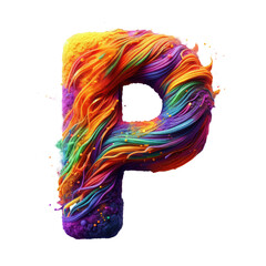 Fototapeta premium Isolated 3D Letter on a Clear PNG Canvas Generative AI 