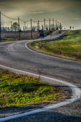 The road leading to Mombaruzzo - Asti - Piedmont - Italy