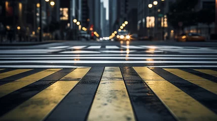 Foto op Plexiglas Close up of a city crosswalk  © Simon C