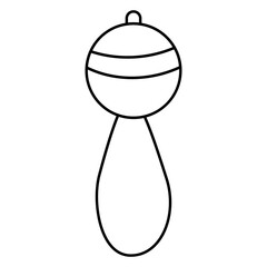 rattle toy childrens day sound development colored icon element line doodle