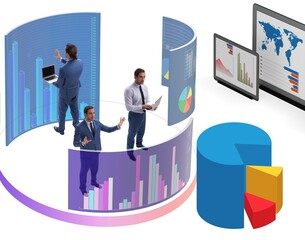 Trader working in technical visualization environment
