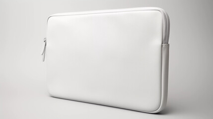 Mockup. Electronic Device Cover: White Laptop Sleeve
