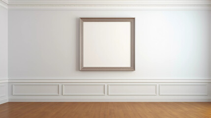 Mockup. Art Display: White Hanging Frame