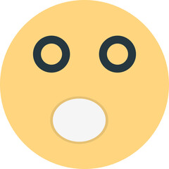 Facial Expression Emoji Icons Color Vector Set