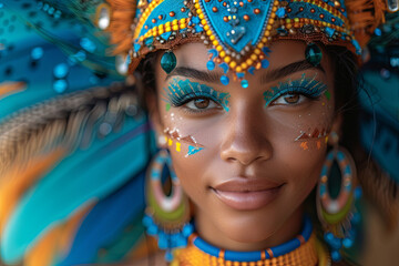 Carnival Portrait of a Beautiful Woman