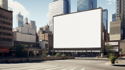 Obraz premium Mockup. White Outdoor Billboard
