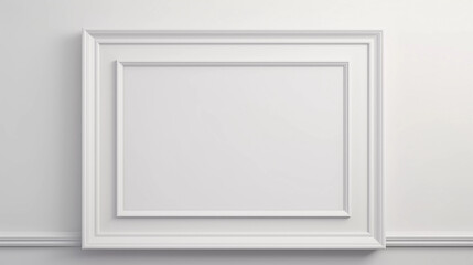 Mockup. White Photo Frame on Gallery Wall