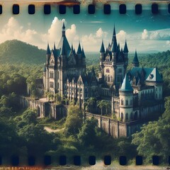 Obraz premium Vintage Fantasy Castel
