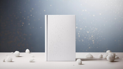 Mockup. White Product Template for Book Cover on Interesting Background