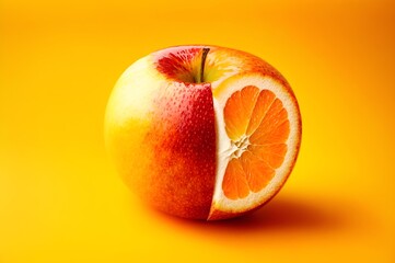 a fruit that is a blend of an orange and an apple