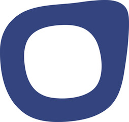 Frame shape flat illustration. Border silhouette design element