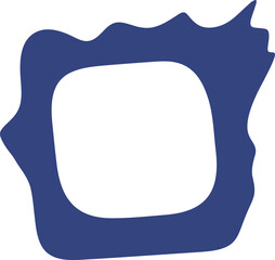 Frame shape flat illustration. Border silhouette design element