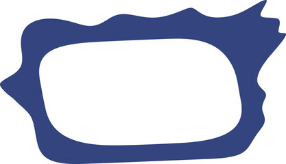 Frame shape flat illustration. Border silhouette design element