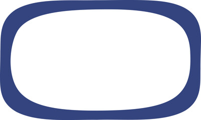 Frame shape flat illustration. Border silhouette design element