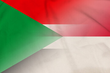 Sudan and Monaco official flag transborder relations MCO SDN