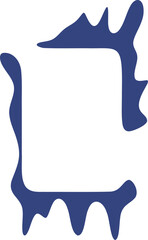 Frame shape flat illustration. Border silhouette design element