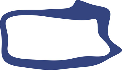 Frame shape flat illustration. Border silhouette design element