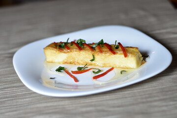 coalho cheese with honey and pepper sweet and sour food