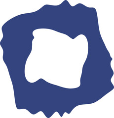 Frame shape flat illustration. Border silhouette design element