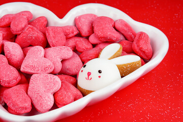 Valentine's Day Bunny Love Candy Dish.
