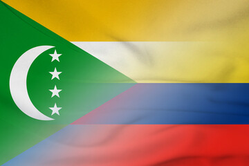 Comoros and Colombia national flag international contract COL COM