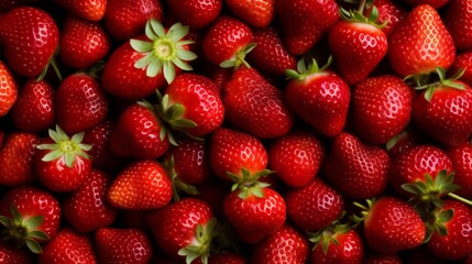 Fresh strawberry as background. Neural network AI generated art