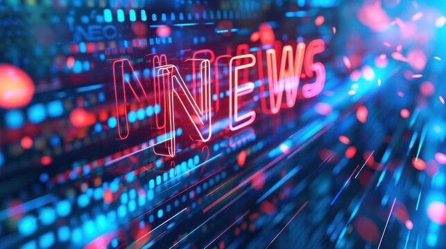 News Headline Banner Background Generative AI