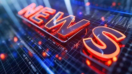 Red and Blue News Logo Shown Generative AI